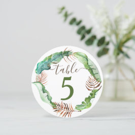 Groene Bananenbladeren Tafelnummer