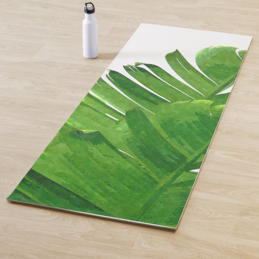 Groene bananenbladeren yogamat (In situ)
