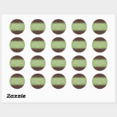 Groene band bloeit op maat Kerstmis adreslabel Ronde Sticker (Vel)