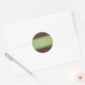 Groene band bloeit op maat Kerstmis adreslabel Ronde Sticker (Envelop)