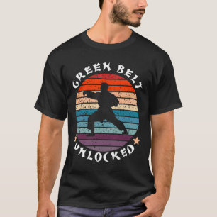 Groene Band Niveau Ontgrendelde Prestatie Karate K T-shirt