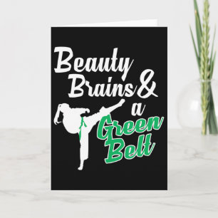 Groene Band Taekwondo Martial Arts Grappige Judo C Kaart
