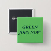 GROENE BANEN NU VIERKANTE BUTTON 5,1 CM (Voorkant /achterkant)
