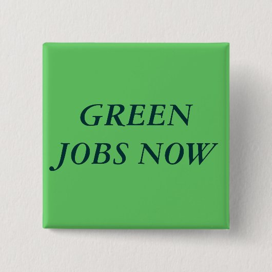 GROENE BANEN NU VIERKANTE BUTTON 5,1 CM (Voorkant)