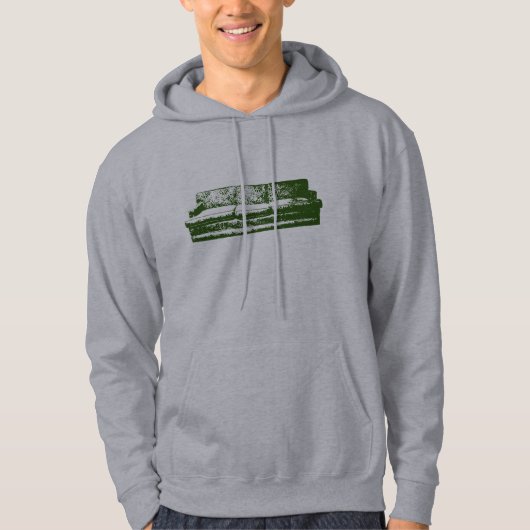 groene bank hoodie (Voorkant)