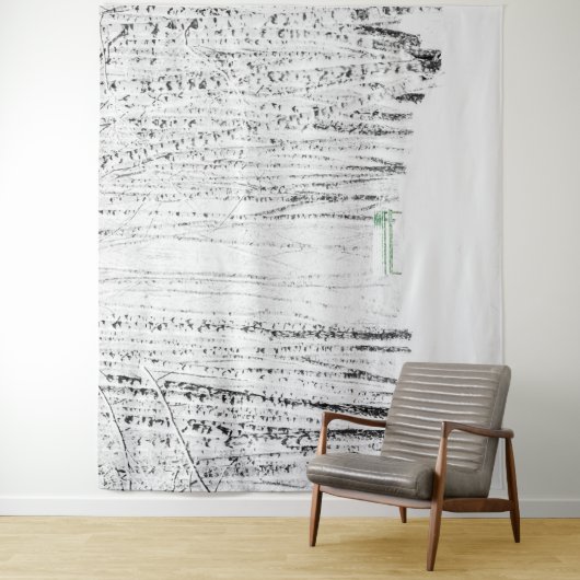 Groene bank in het winterpark. Laat het sneeuwen K Wandkleed (In situ)