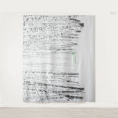 Groene bank in het winterpark. Laat het sneeuwen K Wandkleed (Voorkant)