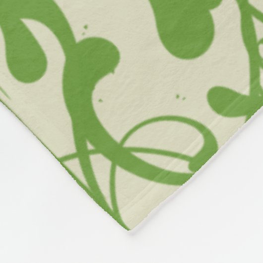 Groene Banner Iers Zegen Klaver Hart Fleece Deken (Hoek)