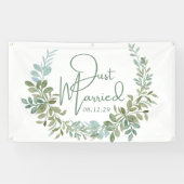 Groene Banner Net Getrouwd (Horizontaal)