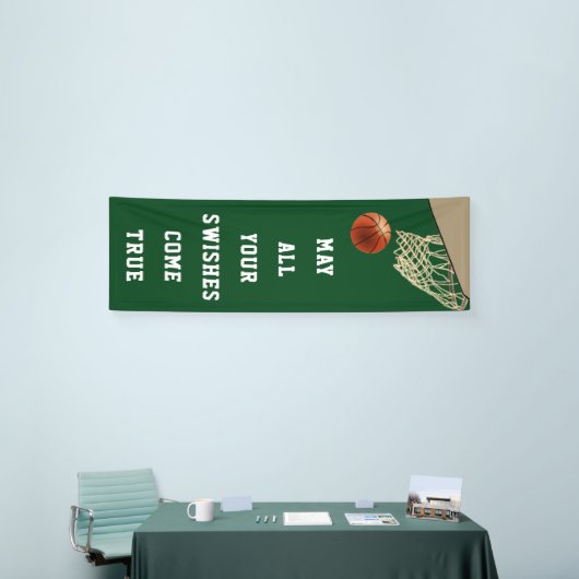 Groene banner van het Basketbalteam (Beurs)