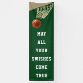 Groene banner van het Basketbalteam (Verticaal)