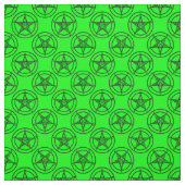 Groene Baphomet Pentagram Halloween Stof (Swatch)