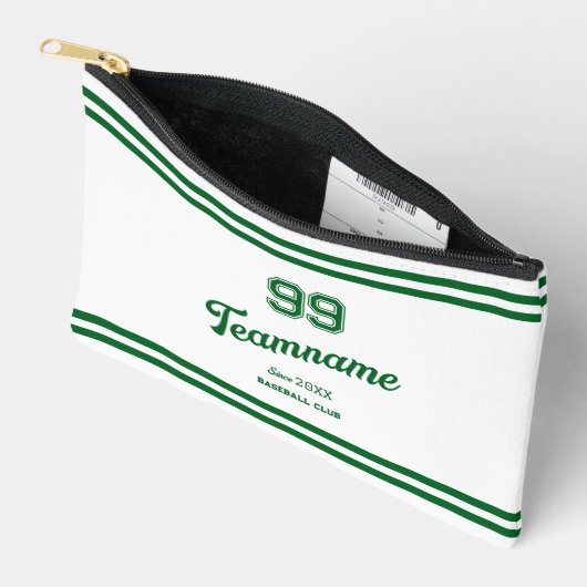 Groene Baseball Custom Player Nummer & Team Naam Etui (Open)