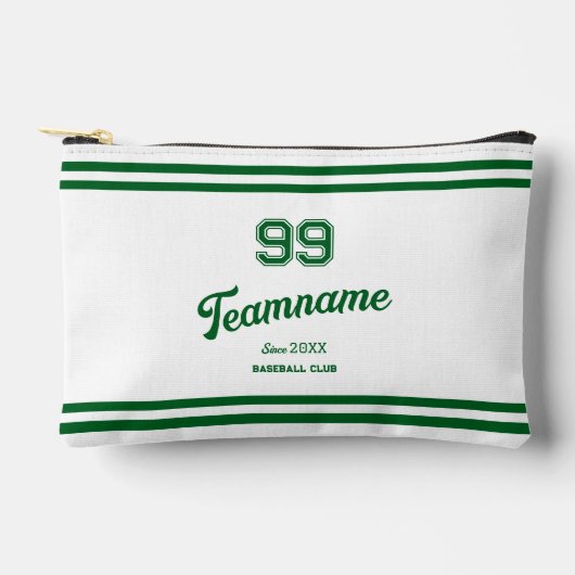 Groene Baseball Custom Player Nummer & Team Naam Etui (Voorkant)