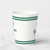 Groene Baseball Custom Player Nummer & Team Naam Papieren Bekers (Rechts)