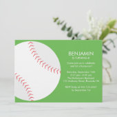 Groene Baseball Thmet Birthday Party Kaart (Staand voorkant)