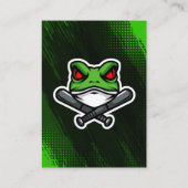 Groene Baseball Trading Kaart Foto Baseball Logo Contactkaartje (Achterkant)