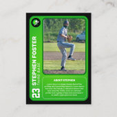 Groene Baseball Trading Kaart Gift Baseball Player Contactkaartje (Voorkant)