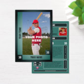 Groene Baseball Trading Kaart Stats (Bureau)