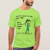 Groene Basic Oom Handshake Boomeranged T-shirt (Voorkant)