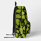 Groene basilicum bladeren hand getrokken patroon bedrukte rugzak (Links)