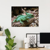 Groene Basilisk Poster (Thuiskantoor)