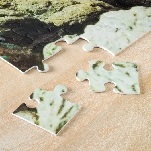 Groene basilisszard reptiel legpuzzel (Zijkant)