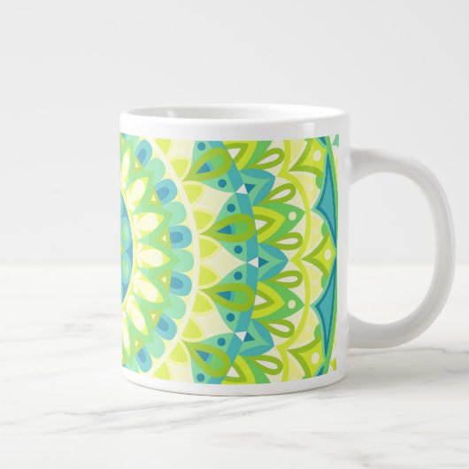 Groene basis Mandala Grote Koffiekop (Rechts)