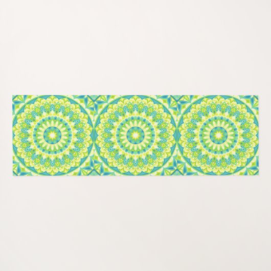 Groene basis Mandala Yogamat (Achterkant (horizontaal))