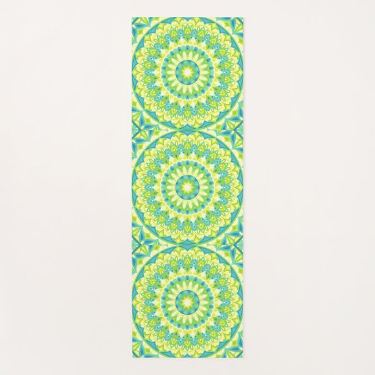 Groene basis Mandala Yogamat (Voorkant)