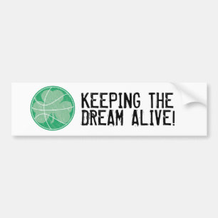 Groene Basketball met Shamrock Bumpersticker
