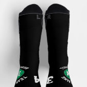 Groene Basketbalspeler Teamnaam en Nummer Sokken (Top)