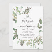 Groene Bat Mitzvah Kaart (Voorkant)
