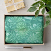 Groene batik bloemen tissuepapier (Geschenk)