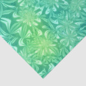 Groene batik bloemen tissuepapier (Detail)