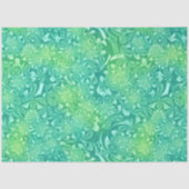 Groene batik bloemen tissuepapier (Voorkant)