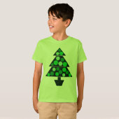 Groene Baubles kerstboom - Kinder T-shirt (Voorkant volledig)