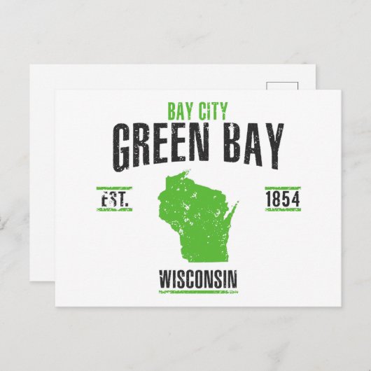 Groene bay briefkaart (Voorkant / Achterkant)