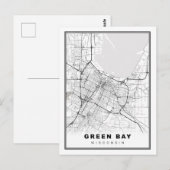 Groene Bay-kaart Briefkaart (Voorkant / Achterkant)