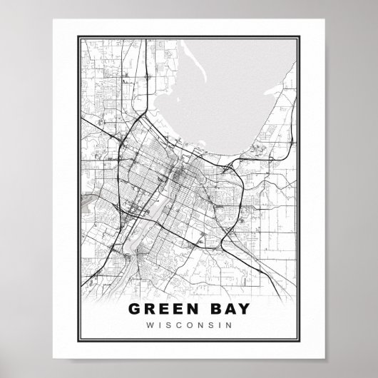 Groene Bay-kaart Poster (Voorkant)