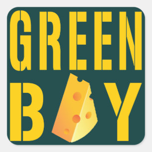 Groene bay vierkante sticker