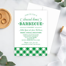 Groene BBQ-huwelijksrepetitie dinerbarbecue Kaart