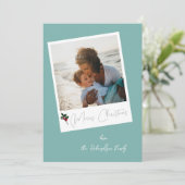 Groene Beachy Instant Foto Prettig Kerstfeest (Staand voorkant)