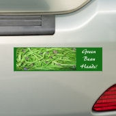 Groene Bean-hoofden! Bumpersticker (Op auto)