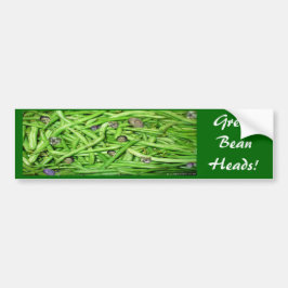 Groene Bean-hoofden! Bumpersticker