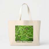 Groene Bean-hoofden! Grote Tote Bag (Voorkant)