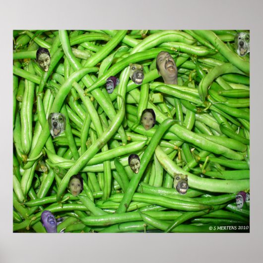 Groene Bean-koppen afdrukken Poster (Voorkant)