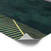 Groene Beauty Nail Salon Prijs Lijst menu Poster (Hoek)