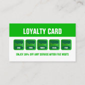 Groene Bed Logo, Hostel Accommodatie Business Klantenkaartje (Voorkant)