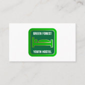 Groene Bed Logo, Hostel Accommodatie Visitekaartje (Voorkant)